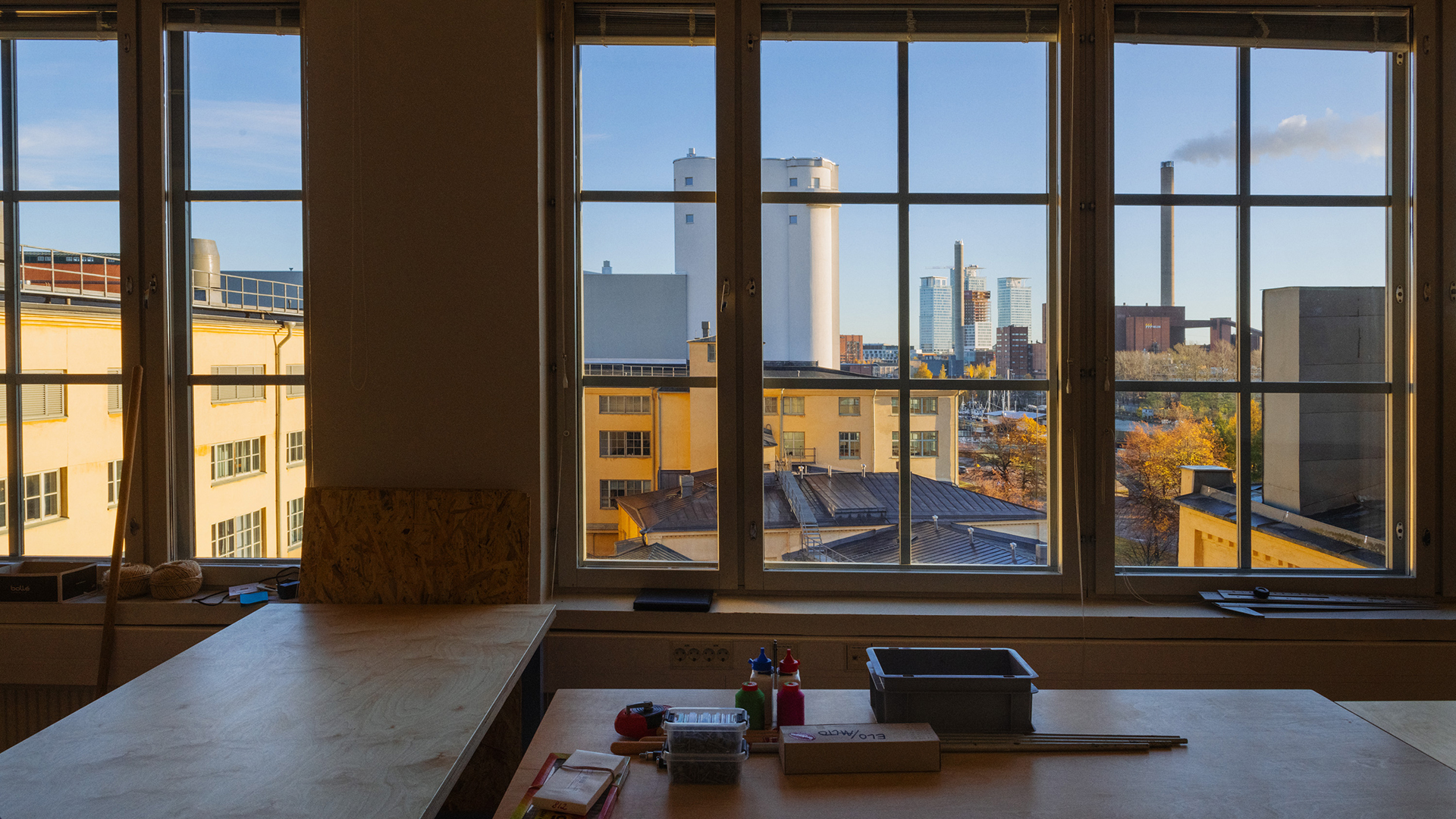 View from Theatre Academy's room window towards Mylly building.