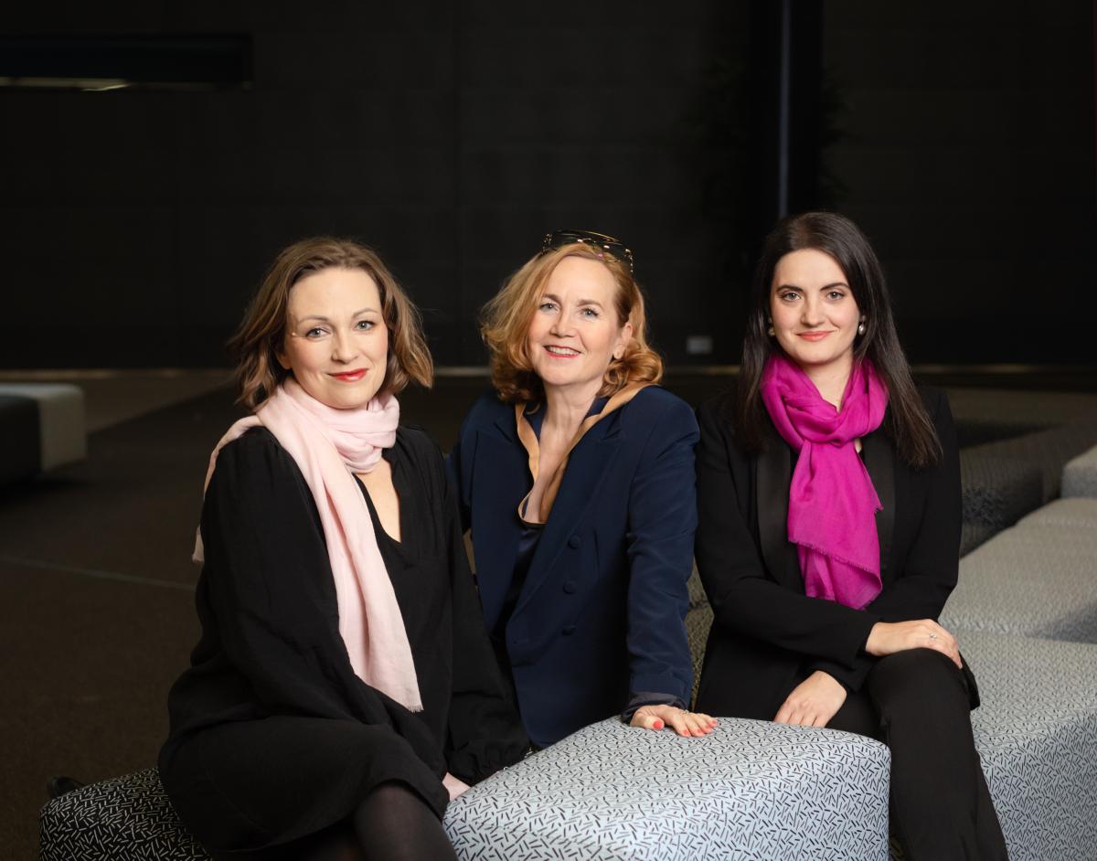 The photo shows Tuulikki Laes, Heidi Westerlund and Guadalupe López-Íñiguez