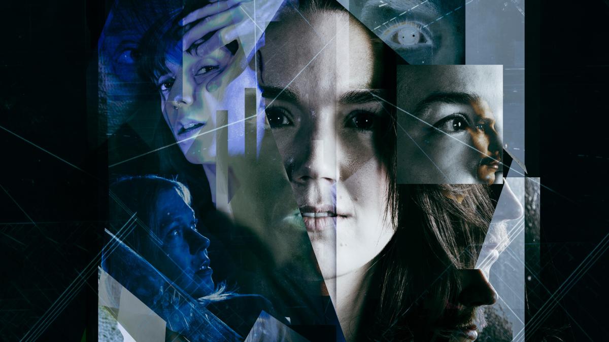 Kuvasssa useita kasvoja, jotka näkyvät rikkoutuneista peilinpaloista.