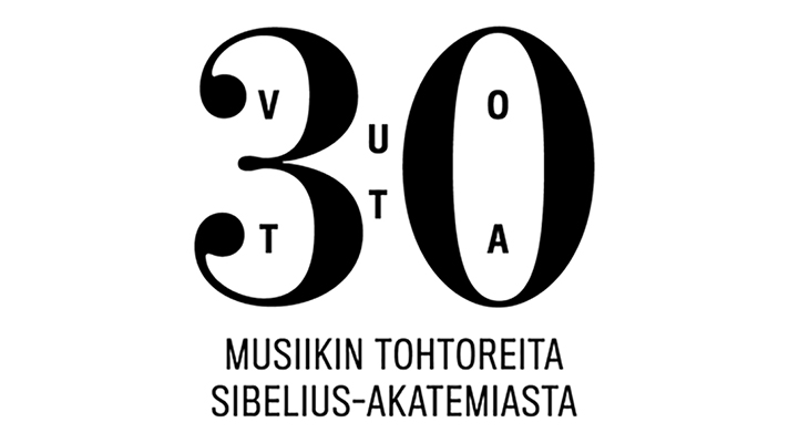 30 vuotta musiikin tohtoreita -juhlavuosilogo