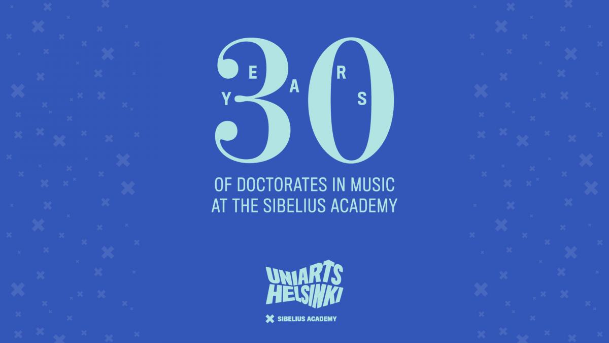 Logo for 30 years of doctorates of music anniversary