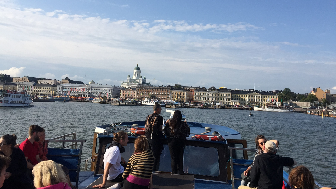 Helsinki view from a boat