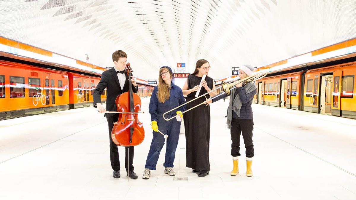 Musiker på tunnelbanestationen