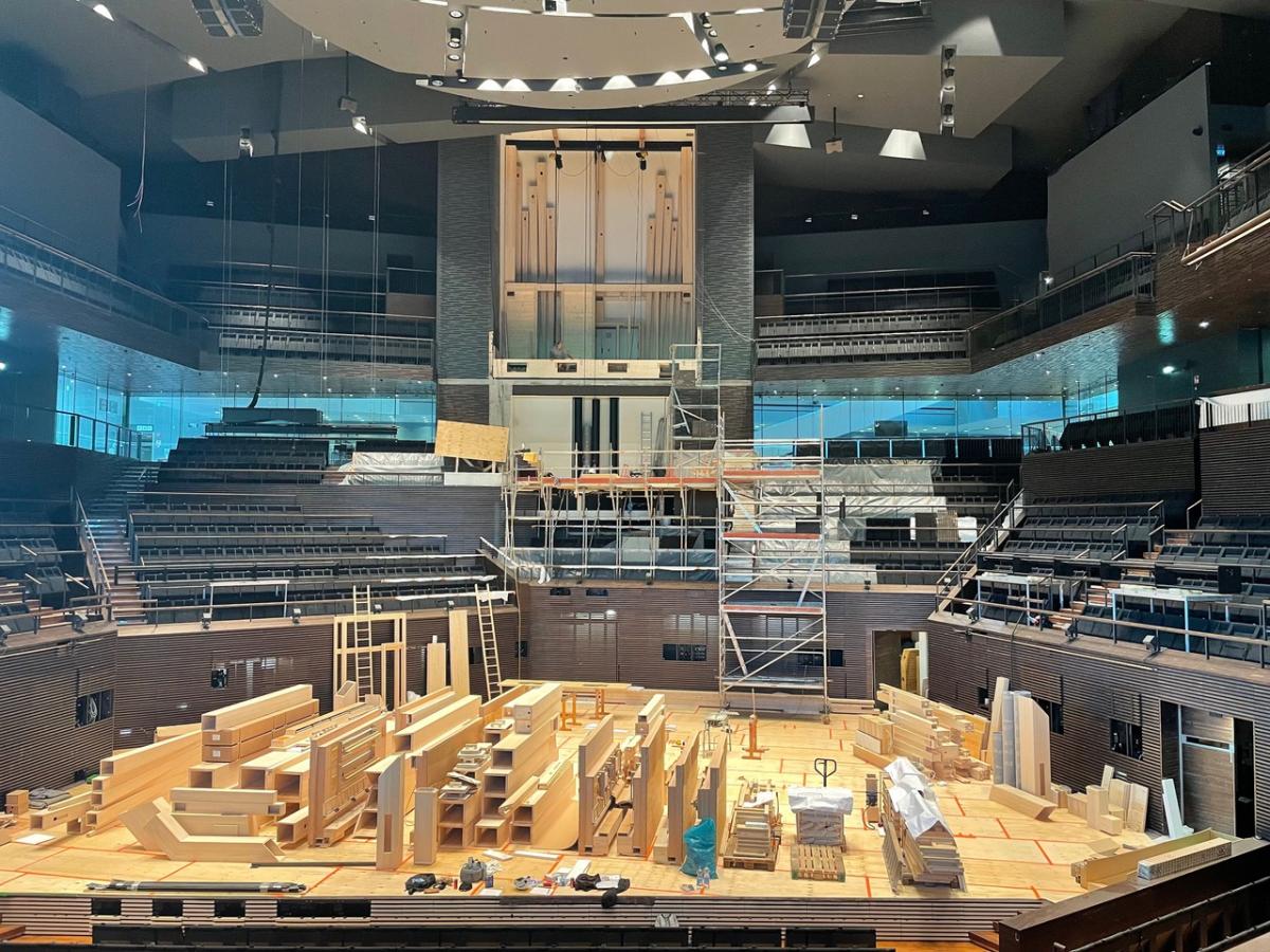 The Helsinki Music Centre Concert Hall organ in construction
