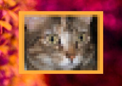 Pikselinen kuva kissasta