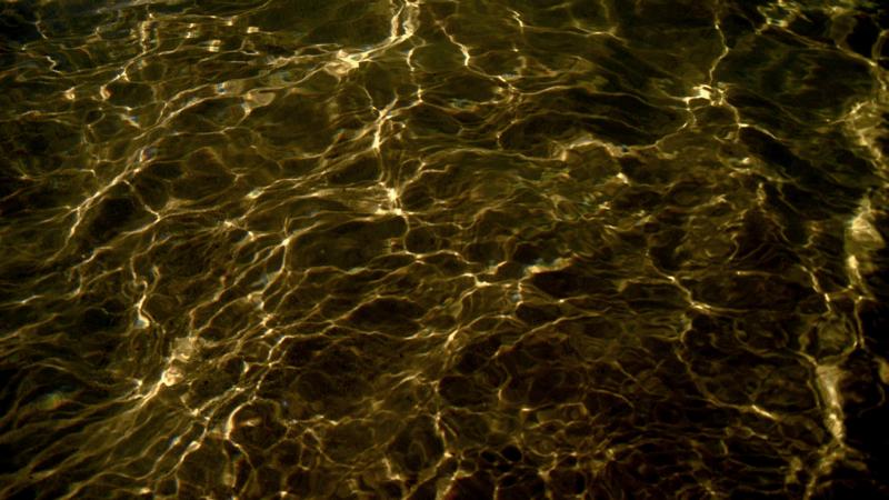 Light on the surface of water
