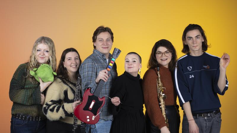 Six Sibelius Academy student ambassadors posing for the camera.