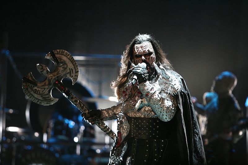 Lordi esiintyy vuoden 2007 Euroviisuissa.