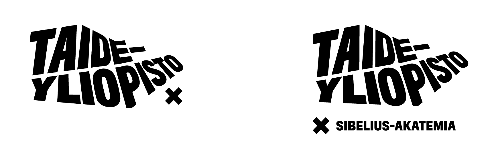 Kuvassa Taideyliopiston ja Taideyliopiston Sibelius-Akatemian logot.